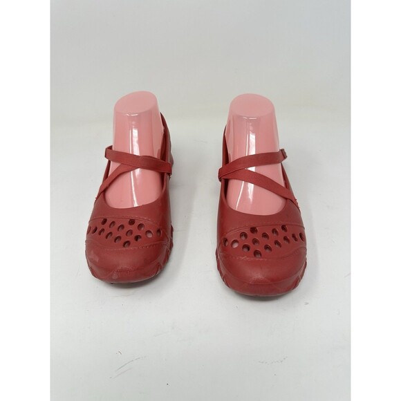 Skechers  Ladies Red Womens Sandals Comfort Foam Flats Summer Shoes UK‎ Size 7.5 - Picture 8 of 9